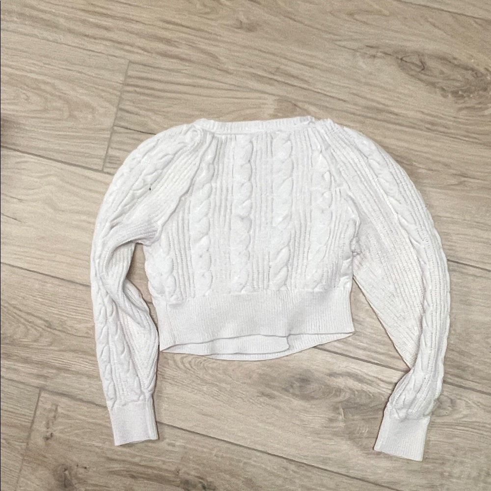 Aerie Cream Cable Knit Cardigan - Picture 6 of 6